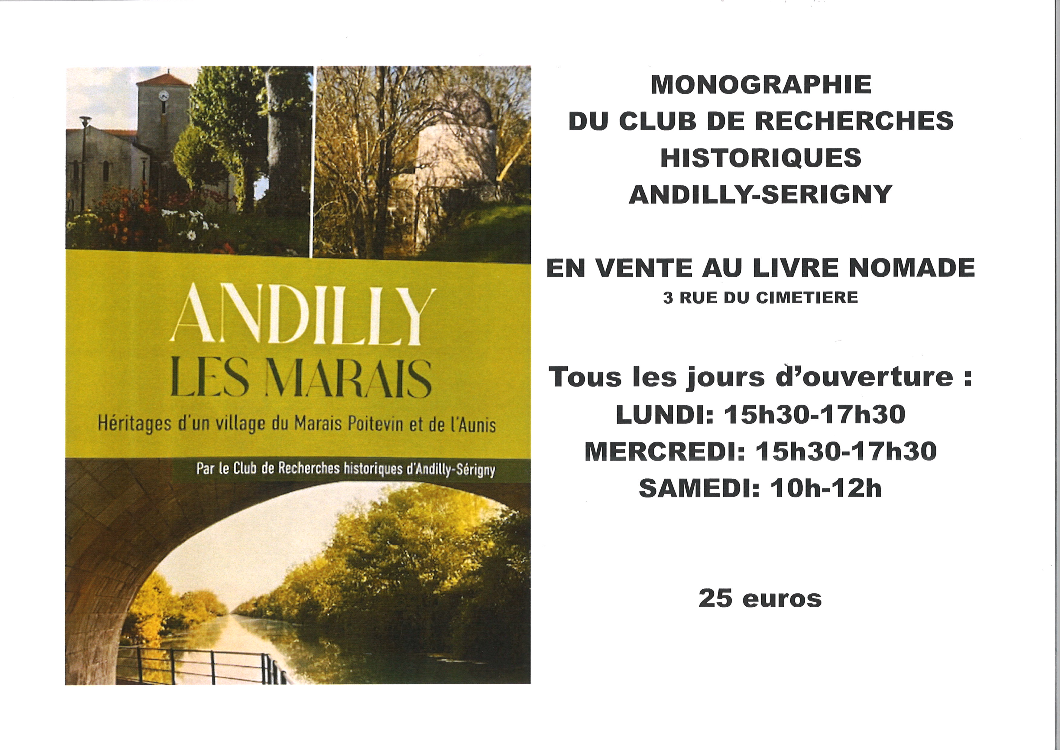 VENTE DE LA MONOGRAPHIE